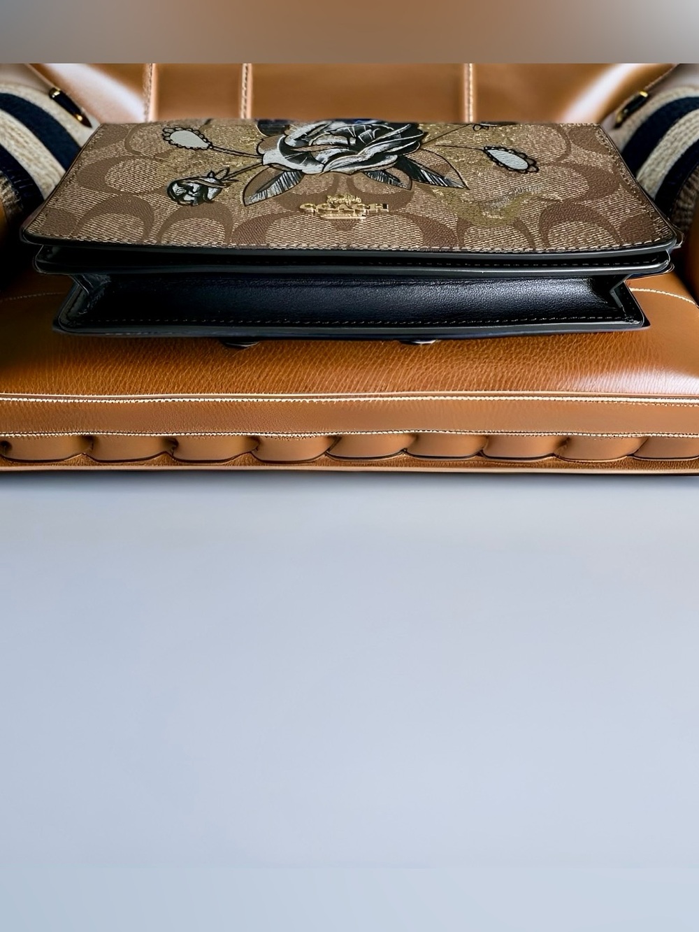 New! Coach Hayden Foldover Crossbody Clutch | Chelsea Champlain Tattoo Floral - Picture 4 of 9